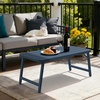 image:imageVINGLI Outdoor Folding Coffee Table Rectangle Drainable Iron Patio Table for Balcony Porch and Living Room BlueBlue