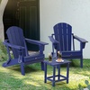image:imageVINGLI Outdoor Patio Side Table Poly Lumber Weather Resistant Adirondack Side Table End Tables for Outdoor Indoor Living Room Bedroom Patio and GardenGreyNavy Blue