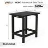 image:imageVINGLI Outdoor Patio Side Table Poly Lumber Weather Resistant Adirondack Side Table End Tables for Outdoor Indoor Living Room Bedroom Patio and GardenGreyBlack
