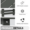 image:imageVINGLI Outdoor Patio Side Table Poly Lumber Weather Resistant Adirondack Side Table End Tables for Outdoor Indoor Living Room Bedroom Patio and GardenGreyGrey