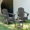 image:imageVINGLI Outdoor Patio Side Table Poly Lumber Weather Resistant Adirondack Side Table End Tables for Outdoor Indoor Living Room Bedroom Patio and GardenGreyGrey