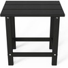 image:imageVINGLI Outdoor Patio Side Table Poly Lumber Weather Resistant Adirondack Side Table End Tables for Outdoor Indoor Living Room Bedroom Patio and GardenGreyBlack