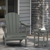 image:imageVINGLI Outdoor Patio Side Table Poly Lumber Weather Resistant Adirondack Side Table End Tables for Outdoor Indoor Living Room Bedroom Patio and GardenGreyGrey