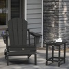 image:imageVINGLI Outdoor Patio Side Table Poly Lumber Weather Resistant Adirondack Side Table End Tables for Outdoor Indoor Living Room Bedroom Patio and GardenGreyBlack