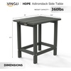 image:imageVINGLI Outdoor Patio Side Table Poly Lumber Weather Resistant Adirondack Side Table End Tables for Outdoor Indoor Living Room Bedroom Patio and GardenGreyGrey