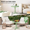 image:imageVINGLI Outdoor Side Table Round Metal Patio Side Table End Table for Garden Balcony Porch and Living Room Key LimeKey Lime