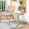 image:imageVINGLI Outdoor Side Table Round Metal Patio Side Table End Table for Garden Balcony Porch and Living Room Key LimeKey Lime