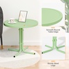 image:imageVINGLI Outdoor Side Table Round Metal Patio Side Table End Table for Garden Balcony Porch and Living Room Key LimeKey Lime