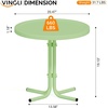 image:imageVINGLI Outdoor Side Table Round Metal Patio Side Table End Table for Garden Balcony Porch and Living Room Key LimeKey Lime