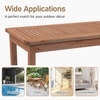 image:imageVINGLI Outdoor Wood Coffee Table 35 Farmhouse Side Table for Patio Solid Cedar Wood Accent Table with Slatted Tabletop WeatherResistant End Table for Garden Poolside Lawn Living Room BrownBrown