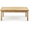 image:imageVINGLI Outdoor Wood Coffee Table 35 Farmhouse Side Table for Patio Solid Cedar Wood Accent Table with Slatted Tabletop WeatherResistant End Table for Garden Poolside Lawn Living Room BrownWood