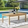 image:imageVINGLI Outdoor Wood Coffee Table 35 Farmhouse Side Table for Patio Solid Cedar Wood Accent Table with Slatted Tabletop WeatherResistant End Table for Garden Poolside Lawn Living Room BrownWood