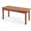 image:imageVINGLI Outdoor Wood Coffee Table 35 Farmhouse Side Table for Patio Solid Cedar Wood Accent Table with Slatted Tabletop WeatherResistant End Table for Garden Poolside Lawn Living Room BrownBrown