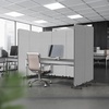 image:imageVINGLI Room Divider Screen Freestanding Privacy Partition Wall Zipper Connected Panels with Wheels Office Space Separator Light Gray 3 PanelLight Gray