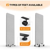 image:imageVINGLI Room Divider Screen Freestanding Privacy Partition Wall Zipper Connected Panels with Wheels Office Space Separator Light Gray 3 PanelLight Gray