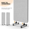 image:imageVINGLI Room Divider Screen Freestanding Privacy Partition Wall Zipper Connected Panels with Wheels Office Space Separator Light Gray 3 PanelLight Gray