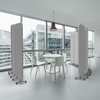 image:imageVINGLI Room Divider Screen Freestanding Privacy Partition Wall Zipper Connected Panels with Wheels Office Space Separator Light Gray 3 PanelLight Gray