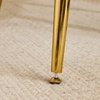 image:imageVINGLI ShellShaped Teddy Fleece Accent Vanity Chair with BackComfy Blue and Gold Desk Chair No WheelsCute Small Pearl Deco PillowGift for GirlsWomenfor MakeupOfficeDiningNailSewingBedroomKhaki