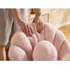 image:imageVINGLI ShellShaped Teddy Fleece Accent Vanity Chair with BackComfy Blue and Gold Desk Chair No WheelsCute Small Pearl Deco PillowGift for GirlsWomenfor MakeupOfficeDiningNailSewingBedroomPink
