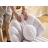 image:imageVINGLI ShellShaped Teddy Fleece Accent Vanity Chair with BackComfy Blue and Gold Desk Chair No WheelsCute Small Pearl Deco PillowGift for GirlsWomenfor MakeupOfficeDiningNailSewingBedroomWhite
