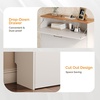 image:imageVINGLI Shoe Cabinet for Entryway Farmhouse Slim Shoe Rack Storage with 3 Flip Drawers Rustic Brown Top amp Washed White Body Narrow Hidden Shoe Organizer for Hallway 95 DepthWhite  Oak