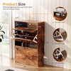 image:imageVINGLI Shoe Cabinet for Entryway Farmhouse Slim Shoe Rack Storage with 3 Flip Drawers Rustic Brown Top amp Washed White Body Narrow Hidden Shoe Organizer for Hallway 95 DepthRustic Brown