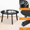 image:imageVINGLI Small Steel Outdoor Patio Coffee Table Weather Resistant Metal Outdoor Large Side Table for Patio Balcony Porch and Living Room Rectangle Black RectangleRound