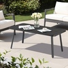 image:imageVINGLI Small Steel Outdoor Patio Coffee Table Weather Resistant Metal Outdoor Large Side Table for Patio Balcony Porch and Living Room Rectangle Black RectangleRectangle