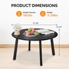 image:imageVINGLI Small Steel Outdoor Patio Coffee Table Weather Resistant Metal Outdoor Large Side Table for Patio Balcony Porch and Living Room Rectangle Black RectangleRound