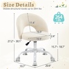 image:imageVINGLI Small Vanity Chair with Faux Fur Wheels for GirlsCute Adjustable Height Armless Office Desk Chair360Swivel Comfy Rolling for StudyMake up RoomSmall SpaceBlueLinen Light Yellow