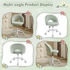 image:imageVINGLI Small Vanity Chair with Faux Fur Wheels for GirlsCute Adjustable Height Armless Office Desk Chair360Swivel Comfy Rolling for StudyMake up RoomSmall SpaceBlueFurry Mint Green