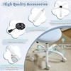 image:imageVINGLI Small Vanity Chair with Faux Fur Wheels for GirlsCute Adjustable Height Armless Office Desk Chair360Swivel Comfy Rolling for StudyMake up RoomSmall SpaceBlueFurry Blue