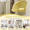 image:imageVINGLI Small Vanity Chair with Faux Fur Wheels for GirlsCute Adjustable Height Armless Office Desk Chair360Swivel Comfy Rolling for StudyMake up RoomSmall SpaceBlueFurry Yellow