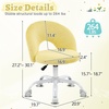 image:imageVINGLI Small Vanity Chair with Faux Fur Wheels for GirlsCute Adjustable Height Armless Office Desk Chair360Swivel Comfy Rolling for StudyMake up RoomSmall SpaceBlueFurry Yellow