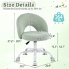 image:imageVINGLI Small Vanity Chair with Faux Fur Wheels for GirlsCute Adjustable Height Armless Office Desk Chair360Swivel Comfy Rolling for StudyMake up RoomSmall SpaceBlueFurry Mint Green