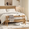 image:imageVINGLI Solid Wood Dining Bench 39 Wooden Bench for Entryway Bedroom Kitchen amp Living Room with Shoe Rack Storage WalnutLight Brown