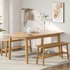 image:imageVINGLI Solid Wood Dining Bench 39 Wooden Bench for Entryway Bedroom Kitchen amp Living Room with Shoe Rack Storage WalnutLight Brown