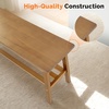 image:imageVINGLI Solid Wood Dining Bench 39 Wooden Bench for Entryway Bedroom Kitchen amp Living Room with Shoe Rack Storage WalnutLight Brown