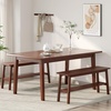 image:imageVINGLI Solid Wood Dining Bench 39 Wooden Bench for Entryway Bedroom Kitchen amp Living Room with Shoe Rack Storage WalnutWalnut