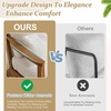 image:imageVINGLI Solid Wood Wide Armrests Accent Chair Set of 2Upholstered Mid Century Modern Chair with PillowFarmhouse Arm Chair Comfy Reading ChairChairs Living RoomBedroomGuest RoomTeddy FleeceKhakiWhite
