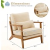 image:imageVINGLI Solid Wood Wide Armrests Accent Chair Set of 2Upholstered Mid Century Modern Chair with PillowFarmhouse Arm Chair Comfy Reading ChairChairs Living RoomBedroomGuest RoomTeddy FleeceKhakiKhaki
