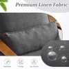 image:imageVINGLI Solid Wood Wide Armrests Accent Chair Set of 2Upholstered Mid Century Modern Chair with PillowFarmhouse Arm Chair Comfy Reading ChairChairs Living RoomBedroomGuest RoomTeddy FleeceKhakiDark Grey