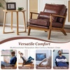 image:imageVINGLI Solid Wood Wide Armrests Accent Chair Set of 2Upholstered Mid Century Modern Chair with PillowFarmhouse Arm Chair Comfy Reading ChairChairs Living RoomBedroomGuest RoomTeddy FleeceKhakiEspresso
