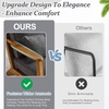 image:imageVINGLI Solid Wood Wide Armrests Accent Chair Set of 2Upholstered Mid Century Modern Chair with PillowFarmhouse Arm Chair Comfy Reading ChairChairs Living RoomBedroomGuest RoomTeddy FleeceKhakiDark Grey