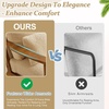 image:imageVINGLI Solid Wood Wide Armrests Accent Chair Set of 2Upholstered Mid Century Modern Chair with PillowFarmhouse Arm Chair Comfy Reading ChairChairs Living RoomBedroomGuest RoomTeddy FleeceKhakiKhaki