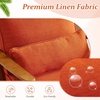 image:imageVINGLI Solid Wood Wide Armrests Accent Chair Set of 2Upholstered Mid Century Modern Chair with PillowFarmhouse Arm Chair Comfy Reading ChairChairs Living RoomBedroomGuest RoomTeddy FleeceKhakiBurnt Orange