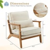 image:imageVINGLI Solid Wood Wide Armrests Accent Chair Set of 2Upholstered Mid Century Modern Chair with PillowFarmhouse Arm Chair Comfy Reading ChairChairs Living RoomBedroomGuest RoomTeddy FleeceKhakiBeige