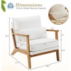 image:imageVINGLI Solid Wood Wide Armrests Accent Chair Set of 2Upholstered Mid Century Modern Chair with PillowFarmhouse Arm Chair Comfy Reading ChairChairs Living RoomBedroomGuest RoomTeddy FleeceKhakiWhite