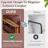 image:imageVINGLI Solid Wood Wide Armrests Accent Chair Set of 2Upholstered Mid Century Modern Chair with PillowFarmhouse Arm Chair Comfy Reading ChairChairs Living RoomBedroomGuest RoomTeddy FleeceKhakiEspresso