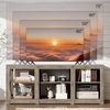 image:imageVINGLI TV Stand for 70 Inch TV Farmhouse Entertainment Center with Storage Mid Century Modern Media TV Console Table for Living Room Bedroom Gray Oak